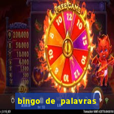 bingo de palavras cha de bebe